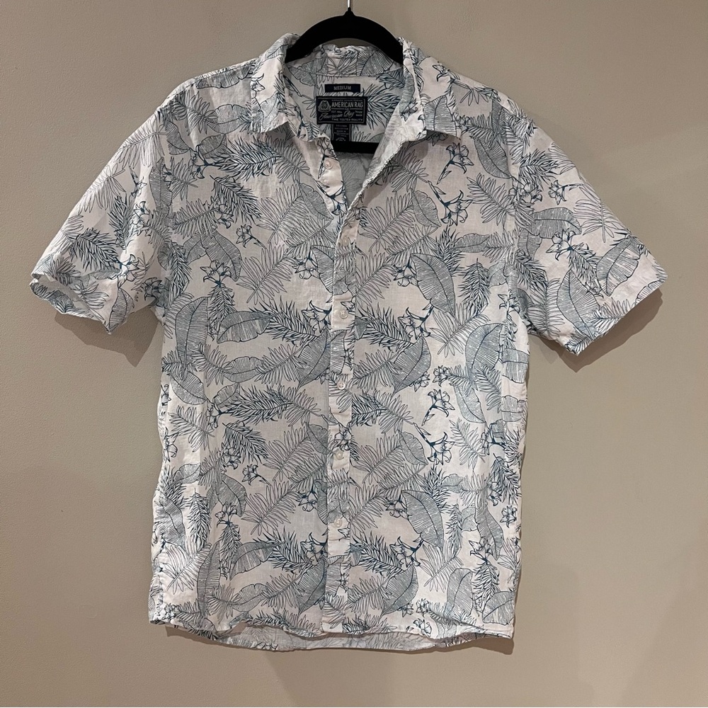 American Rag Hawaiian Button Down Polo